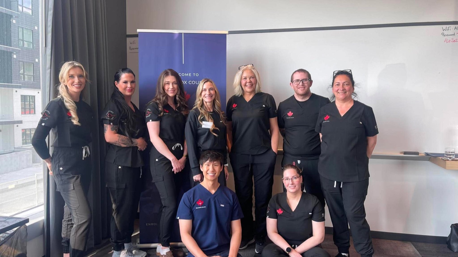 Chelsea Walker with her cohort at advanced injector training
