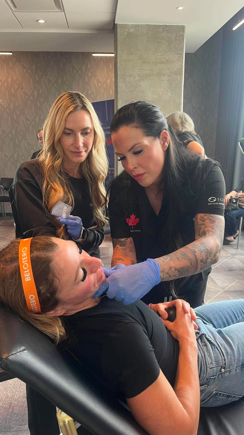 Chelsea Walker performing an injection during advanced training